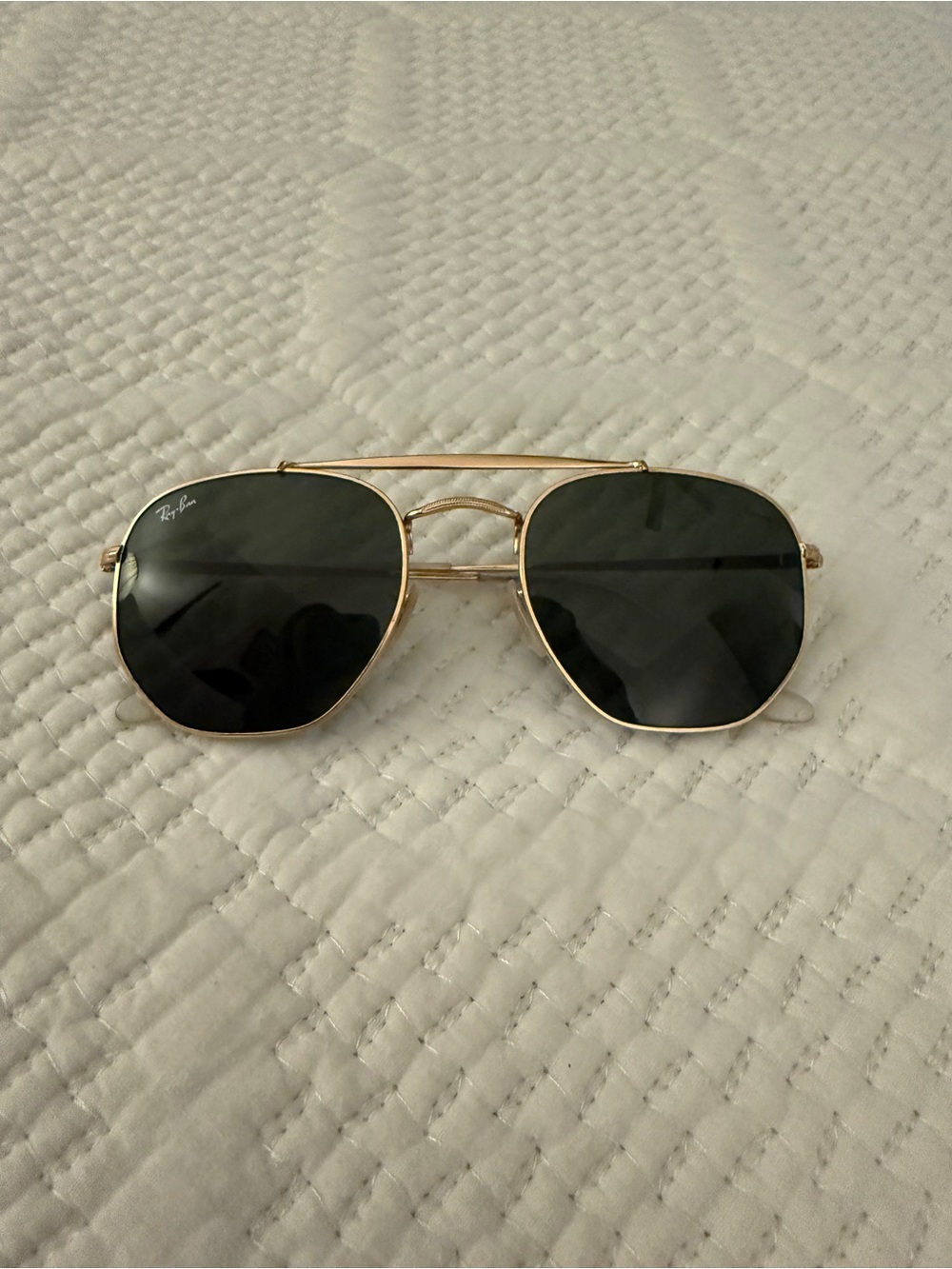 Ray-Ban Marshal Gold Frame Aviator Sunglasses